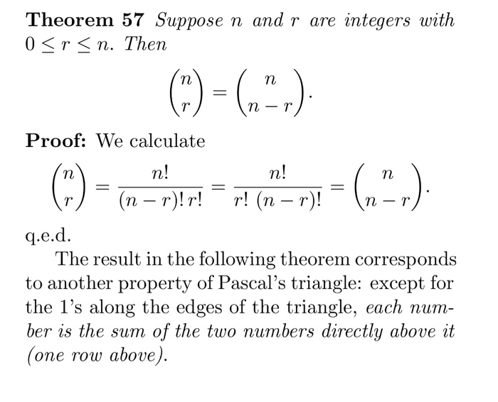 Solved Explain what theorem 57 with the line of Pascal's