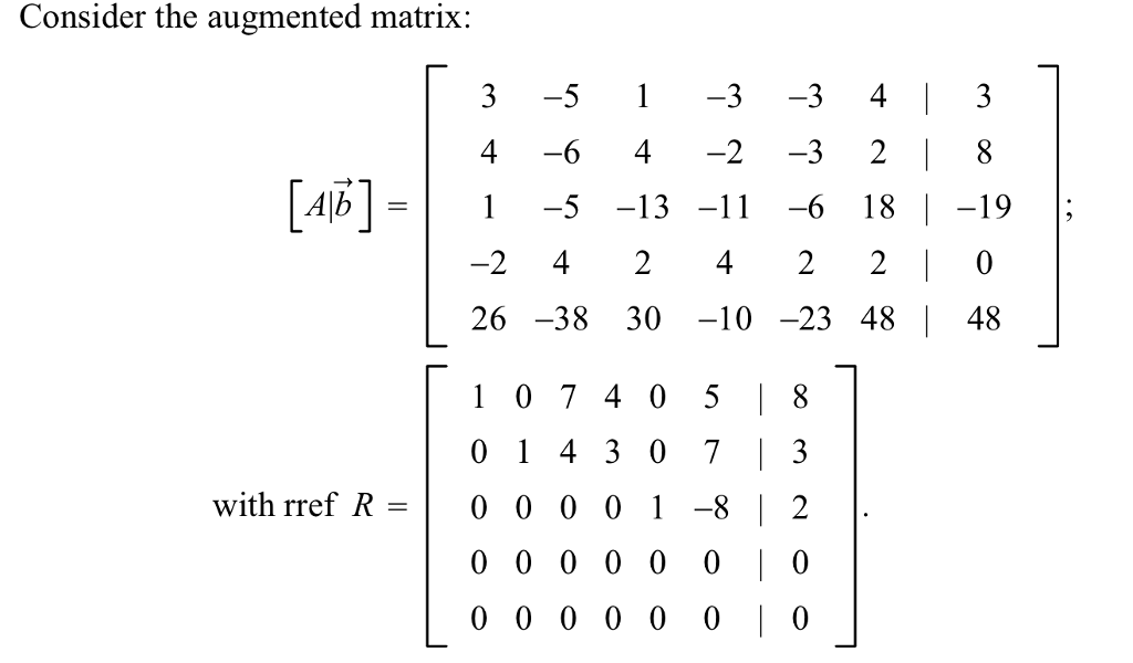 Solved part b asked to find a basis for the columnspace of | Chegg.com