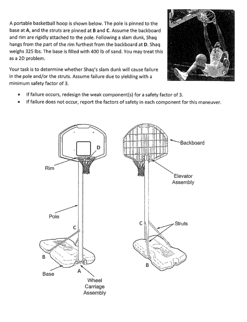 solved-a-portable-basketball-hoop-is-shown-below-the-pole-chegg