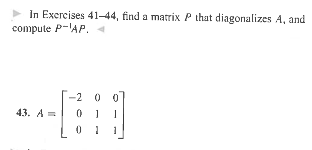 Solved In Exercises 41-44, find a matrix P that diagonalizes | Chegg.com