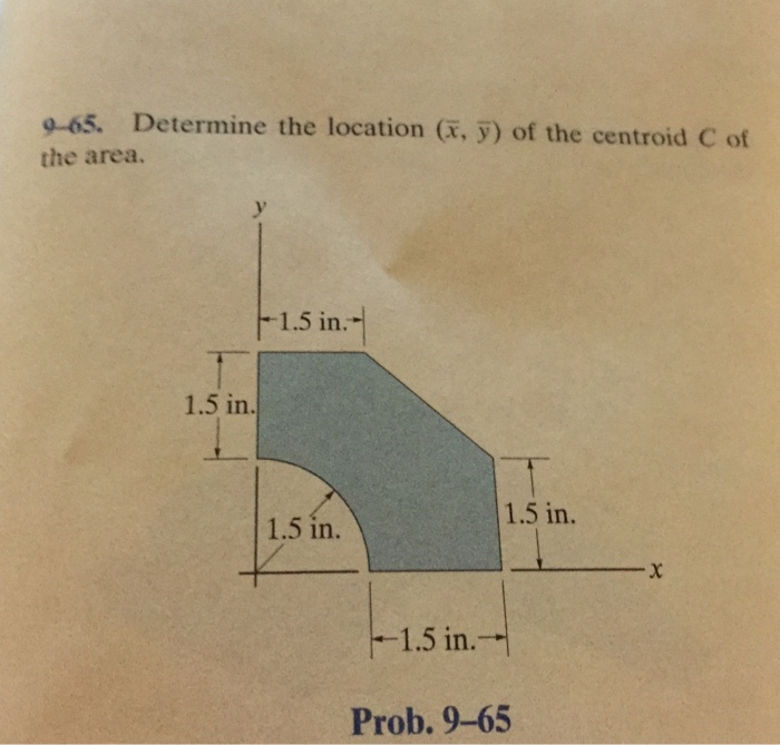 Solved: Determine The Location (x, Y) Of The Centroid C Of... | Chegg.com