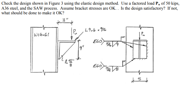 Solved Check the design shown in Figure 3 using the elastic | Chegg.com