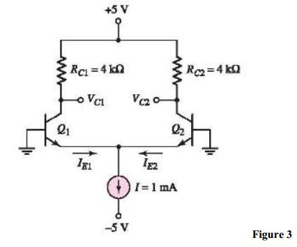 Solved For the circuit shown in Figure 3, if ? = 200 for | Chegg.com