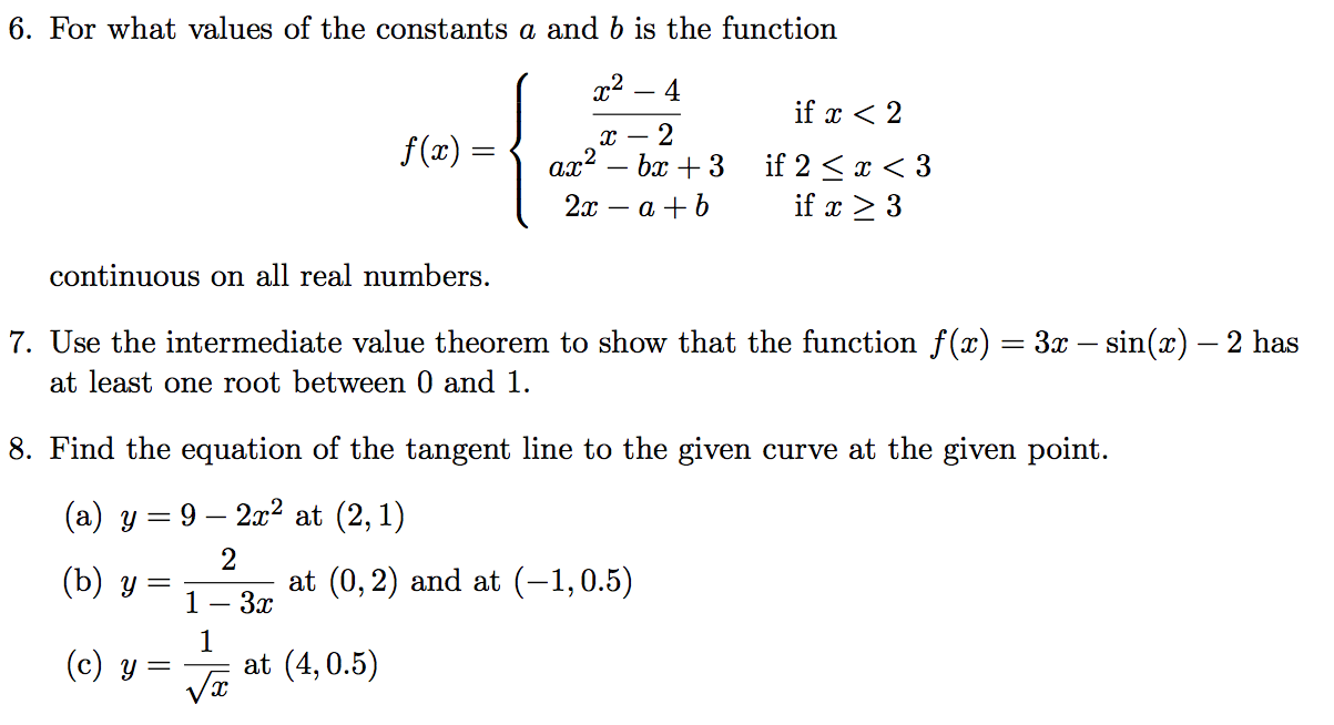 Solved For What Values Of The Constants A And B Is The | Chegg.com