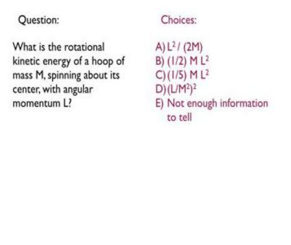 Solved What Is The Rotational Kinetic Energy Of A Hoop Of | Chegg.com