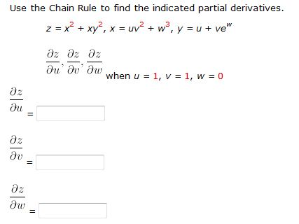 Use The Chain Rule To Find The Indicated Partial Chegg 