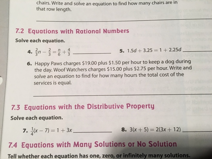 Solved Solve each equation.2/3n 2/3 = n/6 + 4/3 __ 1.5d +