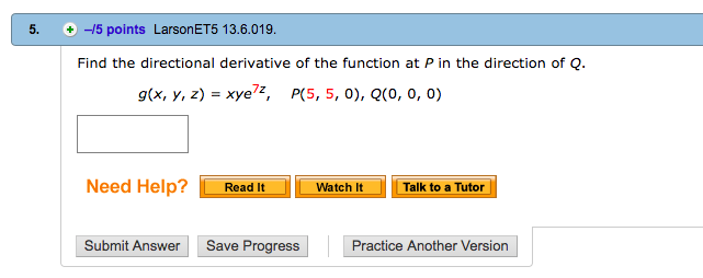 Solved , -/5 points LarsonET5 13.6.019 Find the directional | Chegg.com