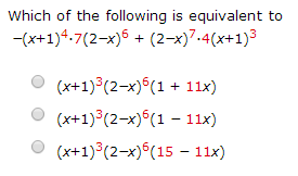 Solved Which of the following is equivalent to Which of the | Chegg.com