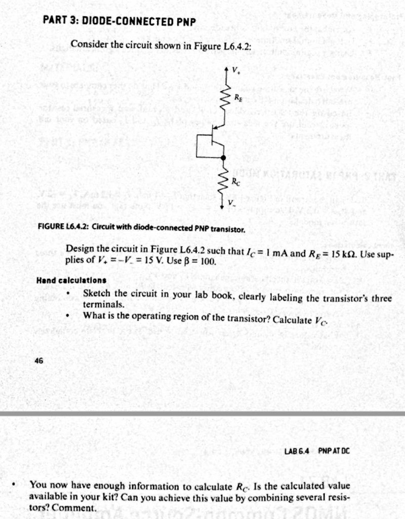 Solved Consider the circuit shown in Figure L6.4.2: Design | Chegg.com