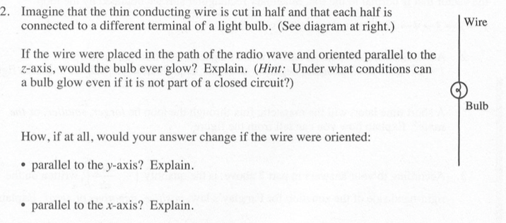 Imagine that the thin conducting wire is cut in half | Chegg.com