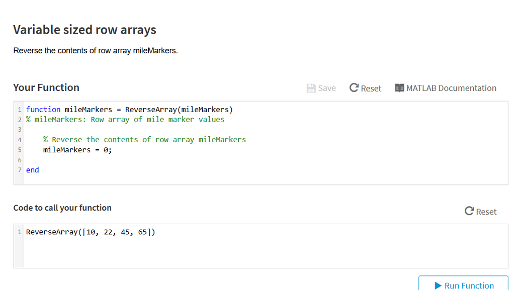 Solved Variable sized row arrays Reverse the contents of row