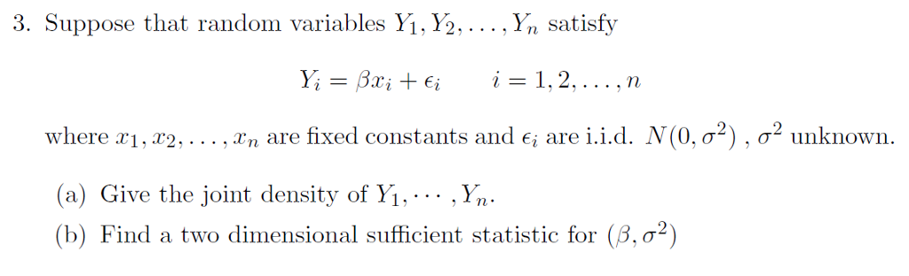 Solved Suppose that random variables Y_1, Y_2, ... Y_n | Chegg.com