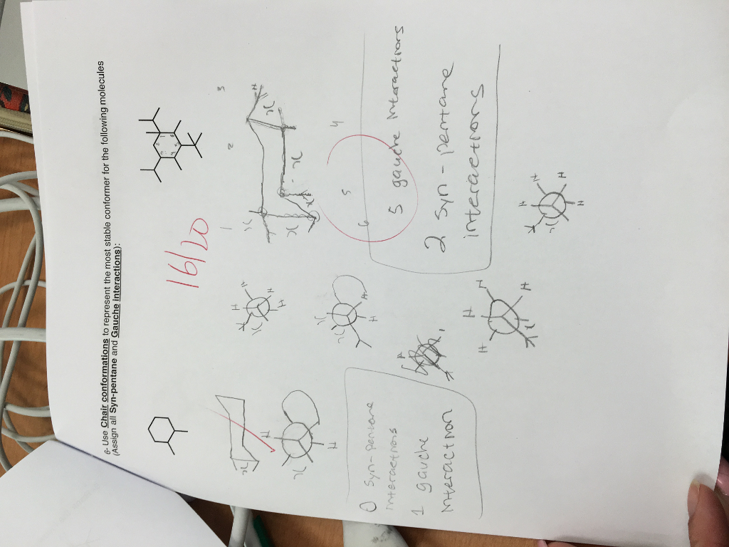 Solved Use Chair conformations to represent the most stable