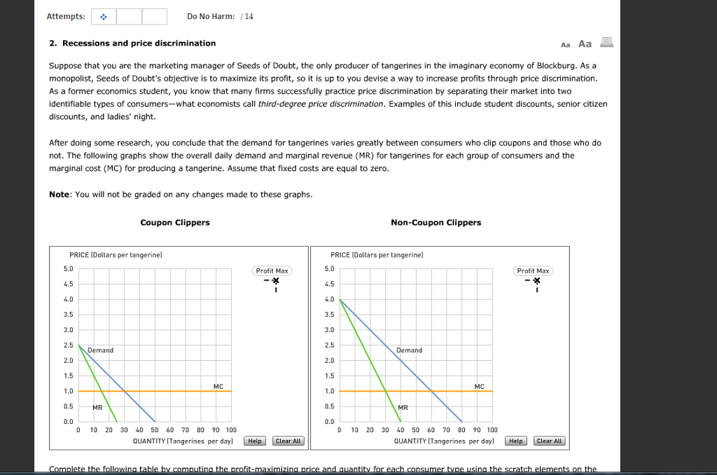 Solved Attempts: Do No Harm: 14 2. Recessions And Price | Chegg.com