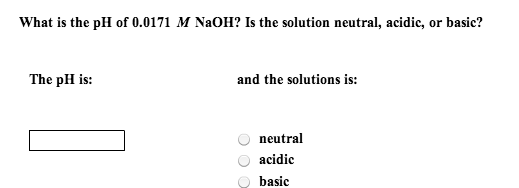 what is the ph of 0.01 m naoh solution