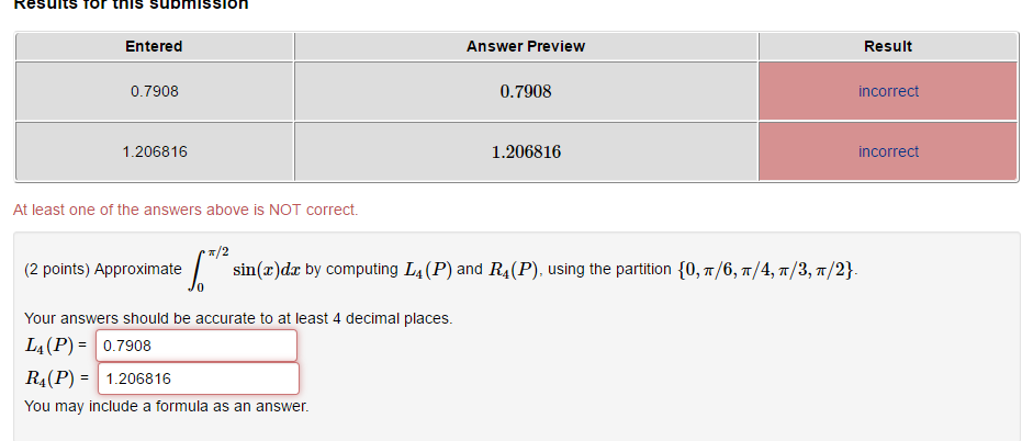 integration of sin 2x dx limit 0 to pi by 4