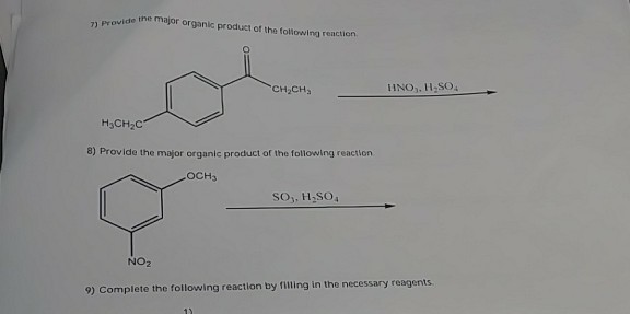 Solved race HC ?? 6) Provide the major organic product of | Chegg.com