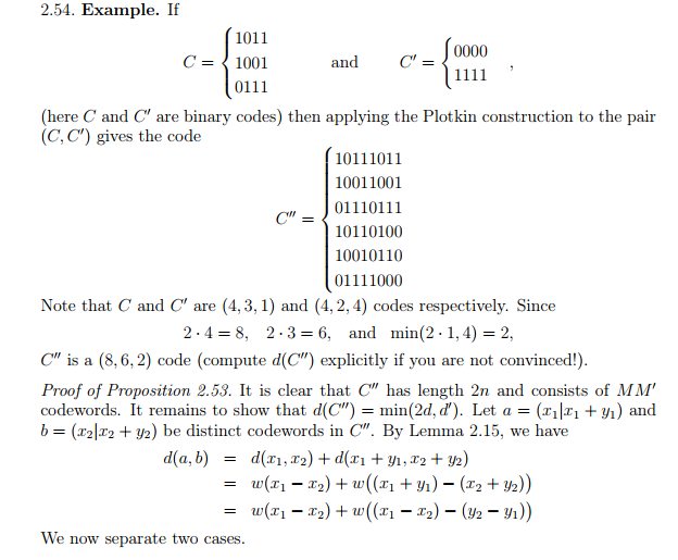 Solved 4. (a) Let C be a binary (n, M, d) code, let C