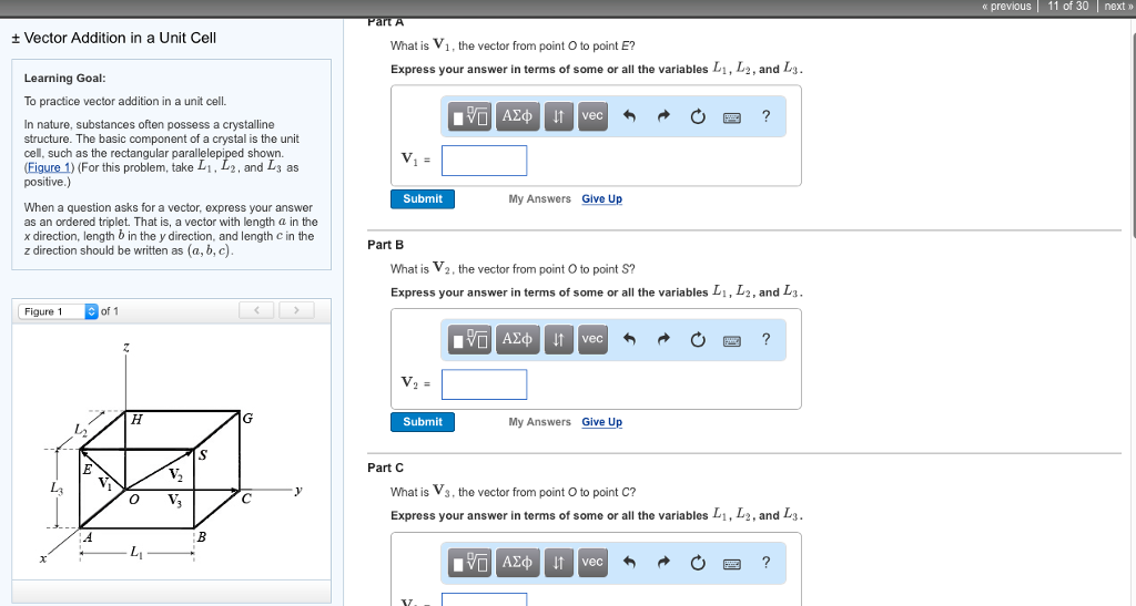 Solved To practice vector addition in a unit cell. In | Chegg.com