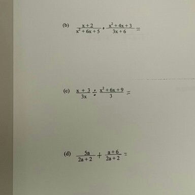 4x 2 3 x )= 5x 3x 6