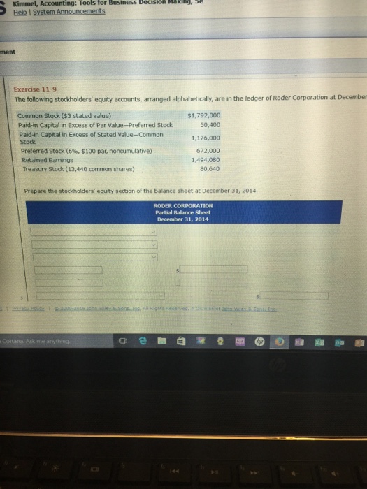Solved Help I Ment Exercise 11 9 The Following Stockholders Chegg