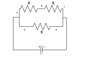 Solved In the figure below, if R = 100?, and the battery | Chegg.com