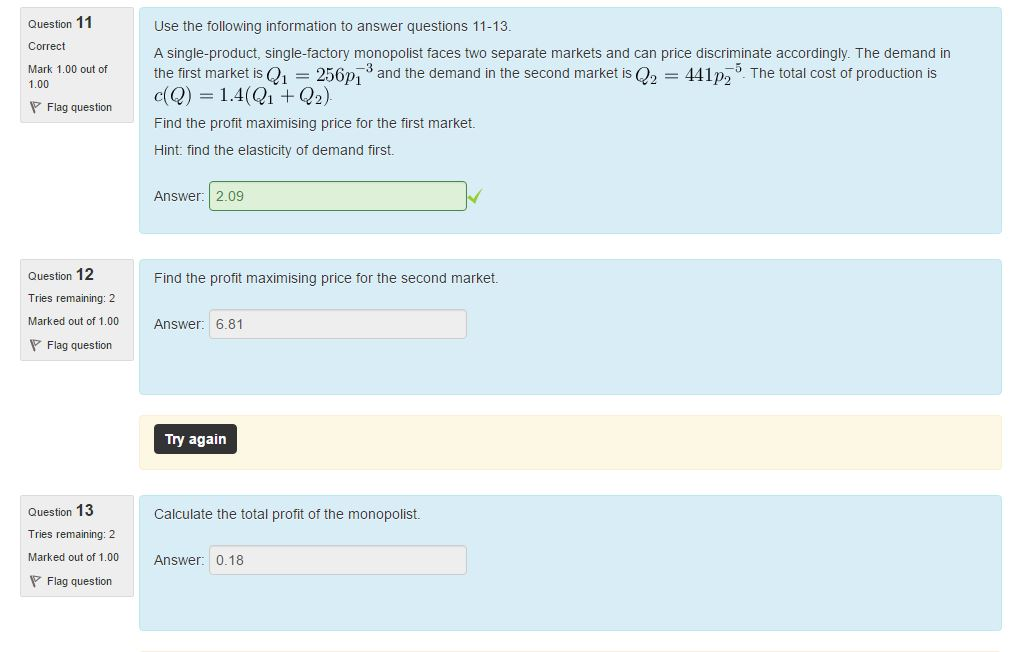 Solved Use The Following Information To Answer Questions | Chegg.com