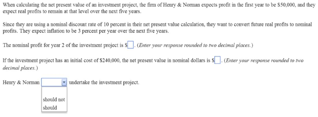 Solved When calculating the net present value of an | Chegg.com