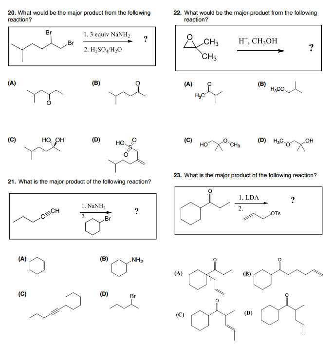 Solved What is the major product of the following reaction? | Chegg.com