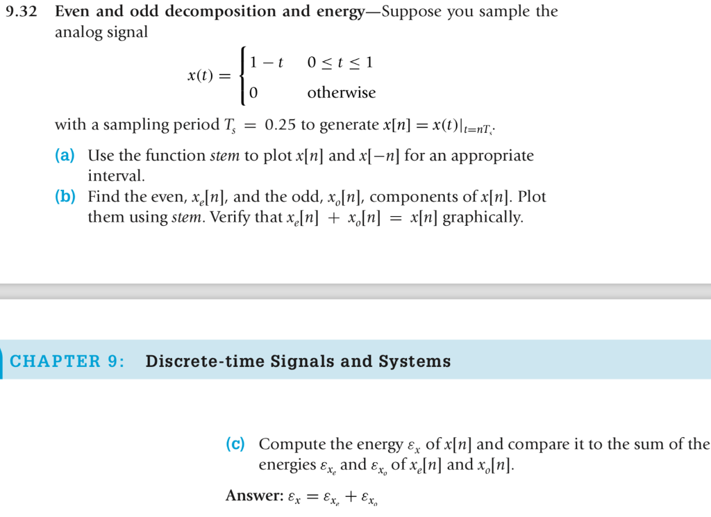 Solved Even and odd and energySuppose you