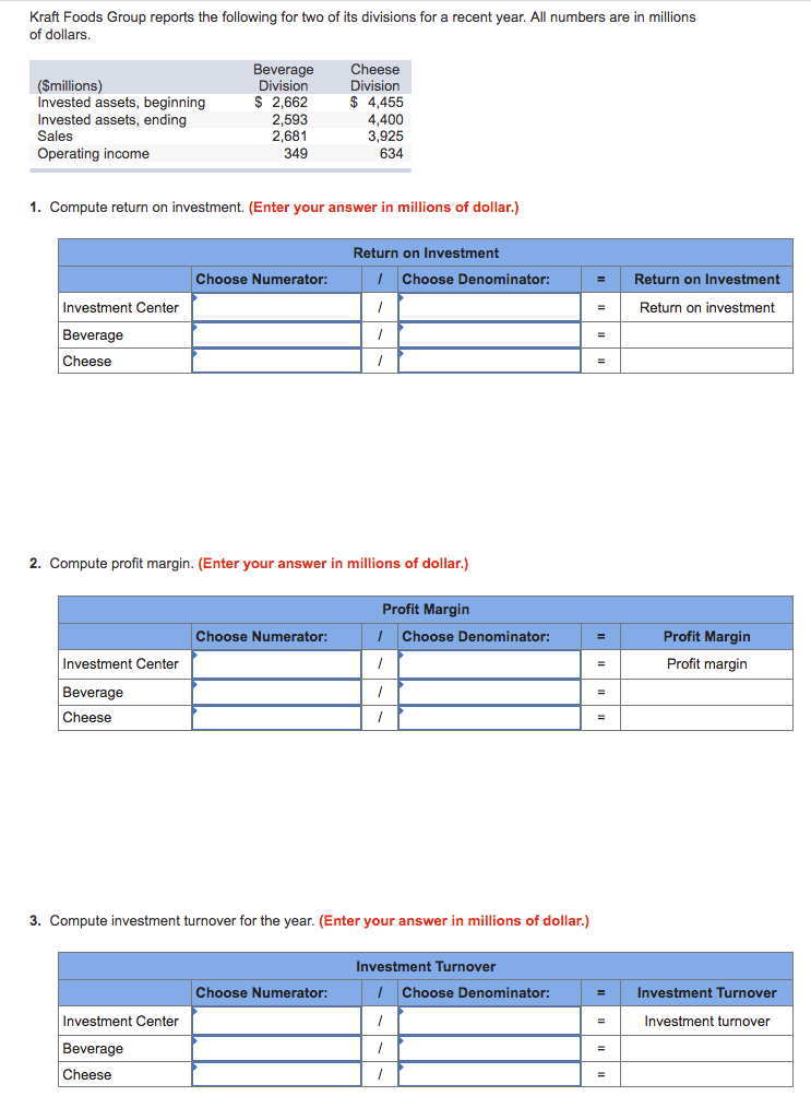 Solved Kraft Foods Group reports the following for two of | Chegg.com