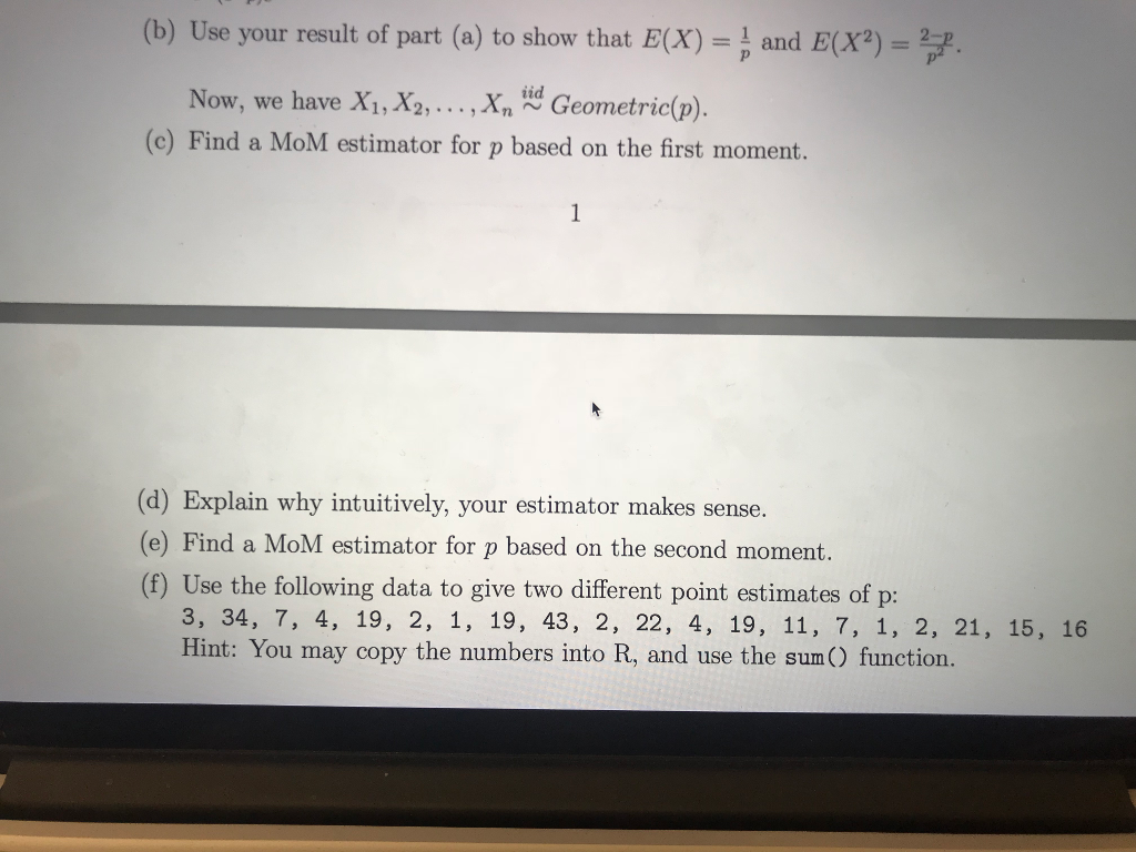 Solved (b) Use your result of part (a) to show that E(X) = 1 | Chegg.com