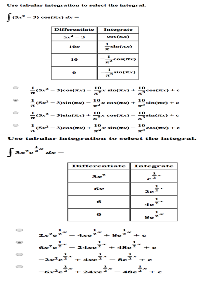 solved-use-tabular-integration-to-select-the-integral-chegg