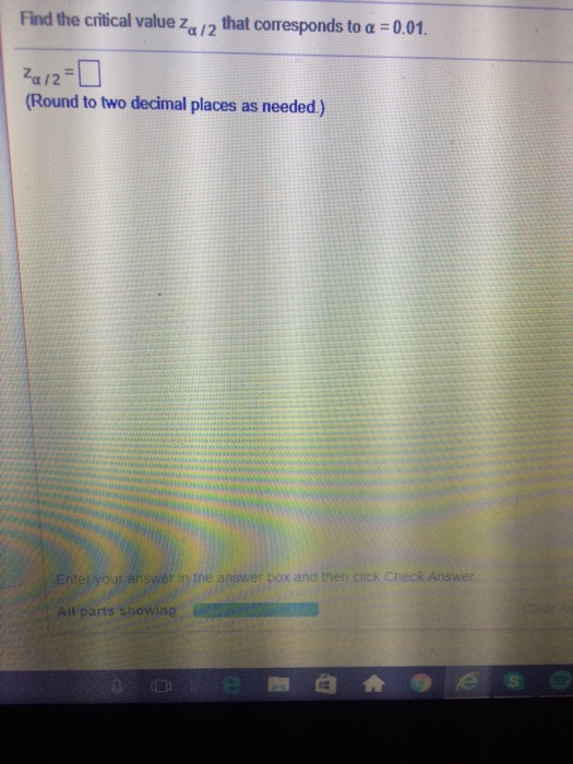 Solved Find the critical value z_ alpha/2 that corresponds