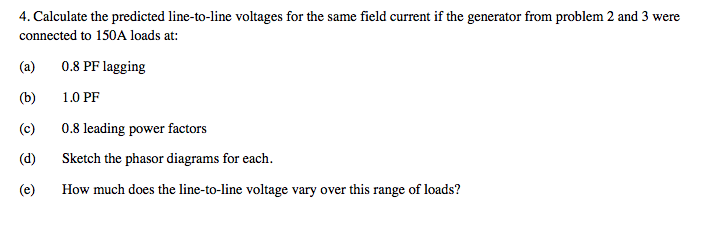 Solved Consider a WYE connected synchronous generated with | Chegg.com