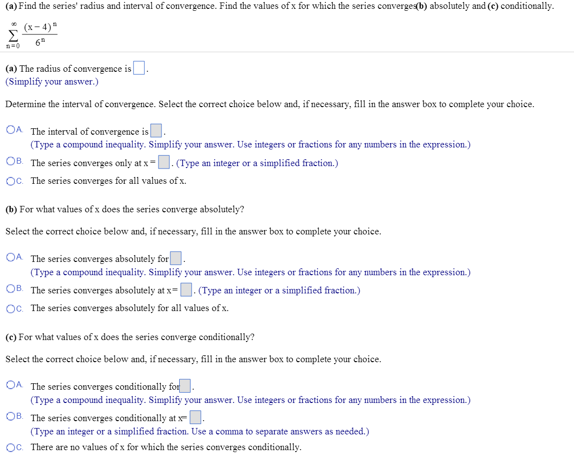 Solved find the series radius and interval of convergence chegg