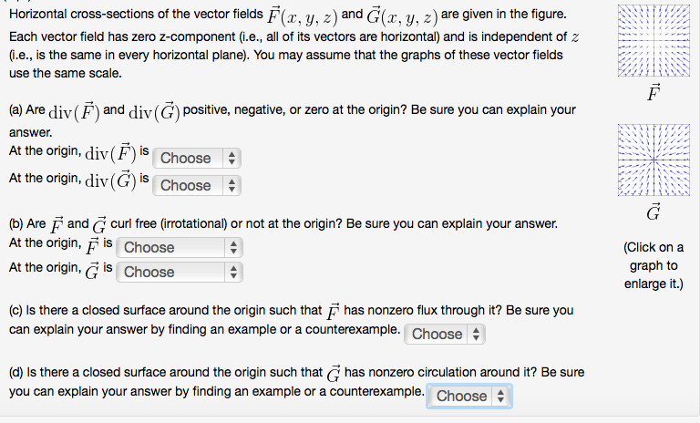 Cross Setion Vector Calculus Horizontal cross-sections of the vector fields vector | Chegg.com