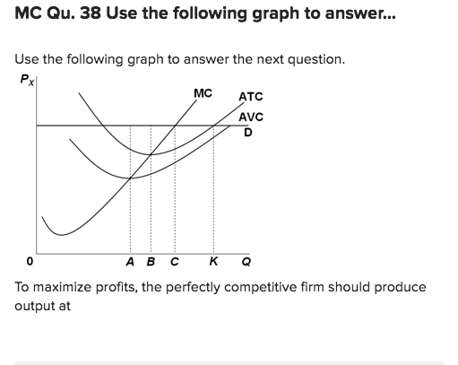 Solved MC Qu. 38 Use the following graph to answer... Use | Chegg.com