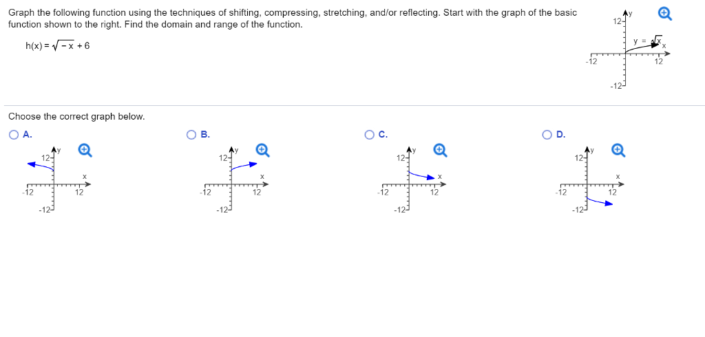 Solved Starting with the graph of a basic function, graph | Chegg.com