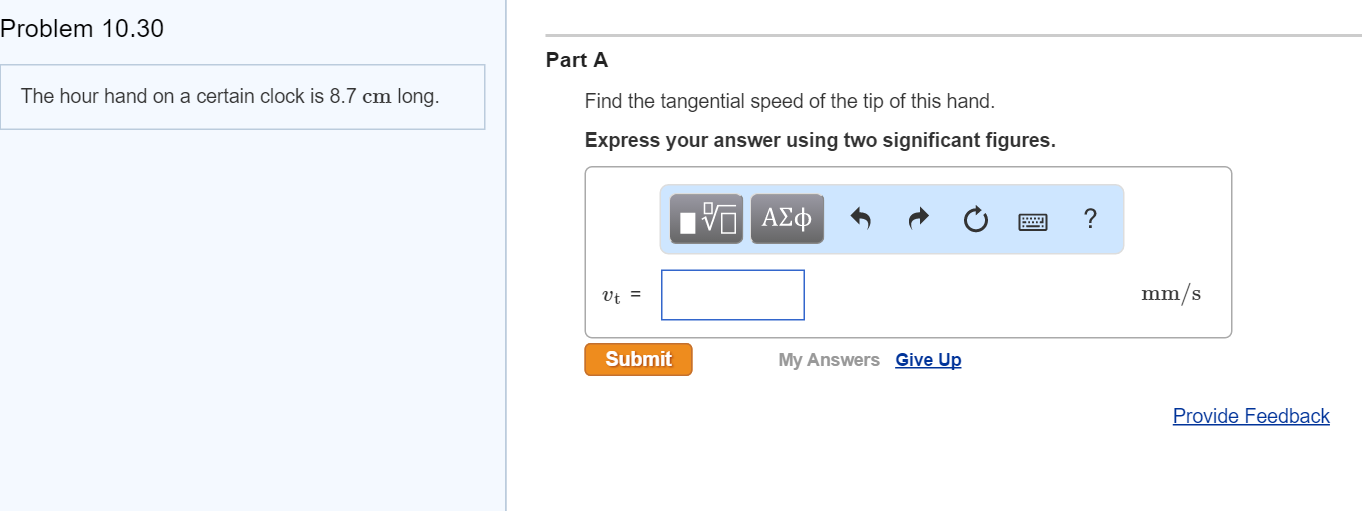Solved The hour hand on a certain clock is 8.7 cm long. Find