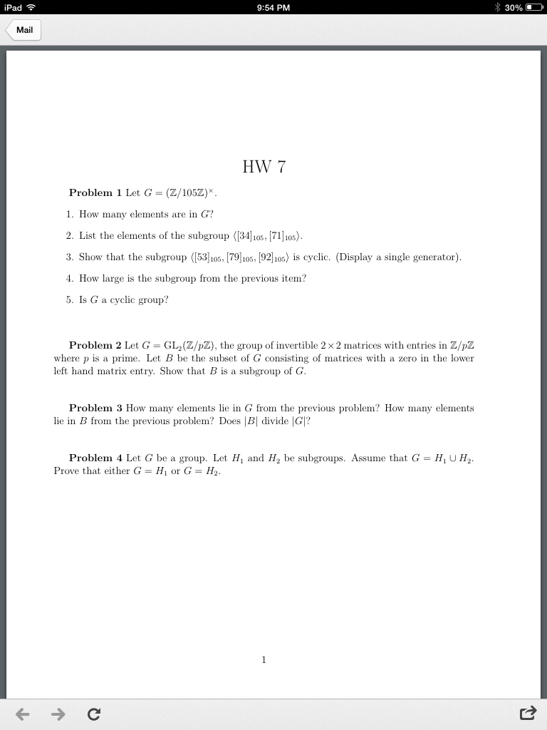 Solved Let G = (Z/105Z)x. How many elements are in G? List | Chegg.com