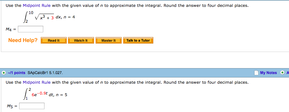 Solved Use The Midpoint Rule With The Given Value Of N To | Chegg.com