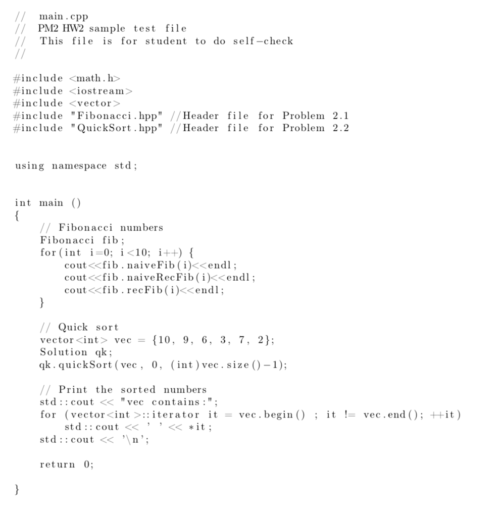 Solved 2.3 Self-check Here is a sample test file for you to | Chegg.com