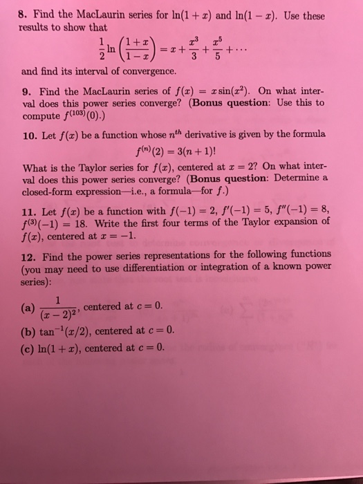 solved-find-the-maclaurin-series-for-ln-1-x-and-ln-1-chegg