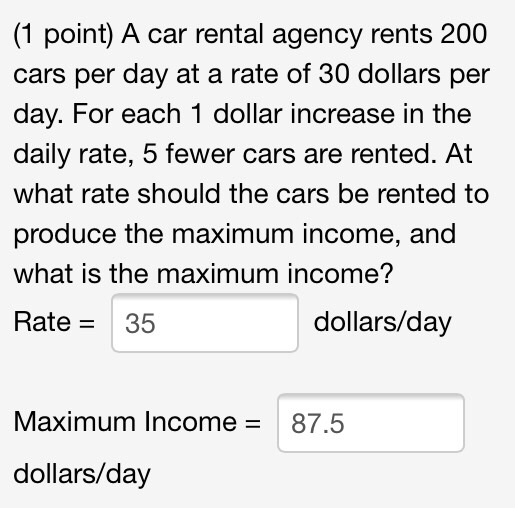 Solved A car rental agency rents 200 cars per day at a rate