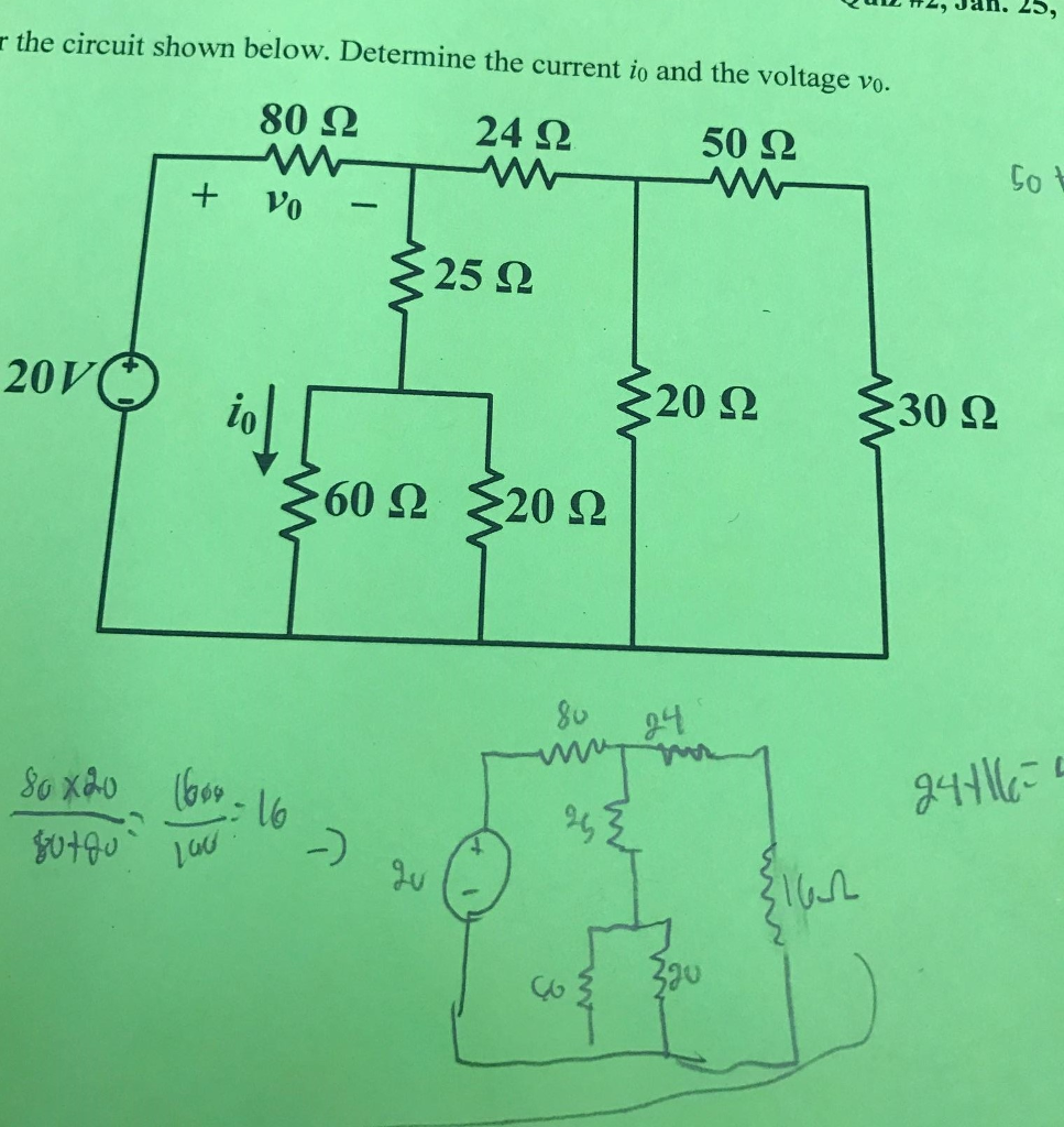 Solved "Consider The Circuit Shown Below. Determine The | Chegg.com