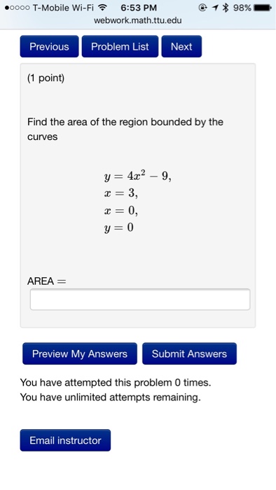 Solved Find the area of the region bounded by the curves y | Chegg.com