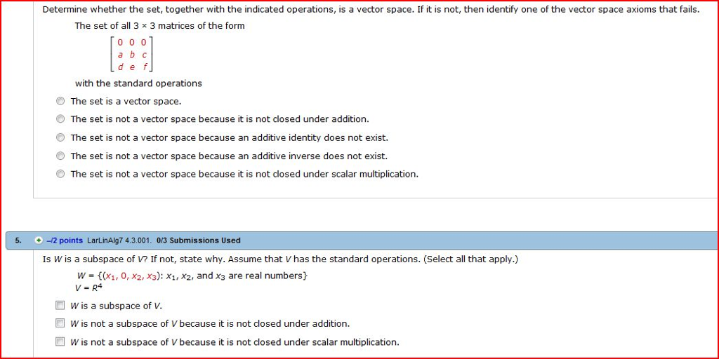 Solved Determine Whether The Set Together With The