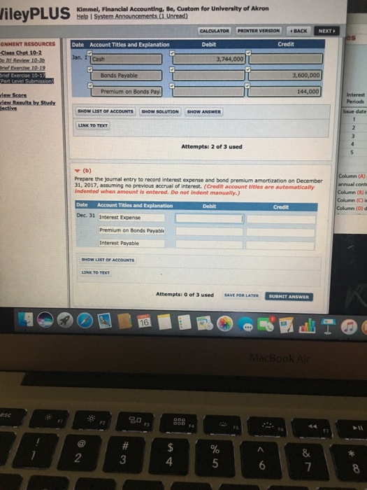 Preparing journal entry to record interest expense Chegg com